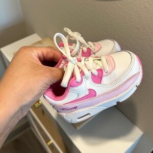 Nike Air Max 90 Gel "White/Playful Pink/Pink Foam" Toddler Girls' Shoe